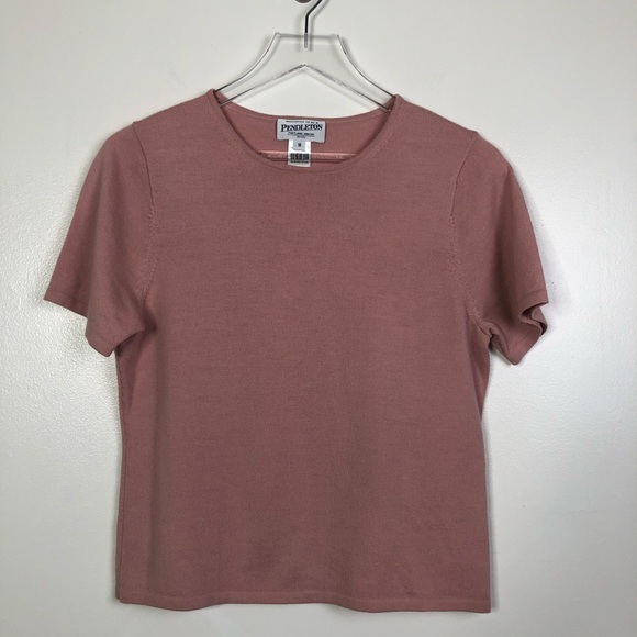 Pendleton Tops - Pendleton Pink Blush Tee Merino Wool MP